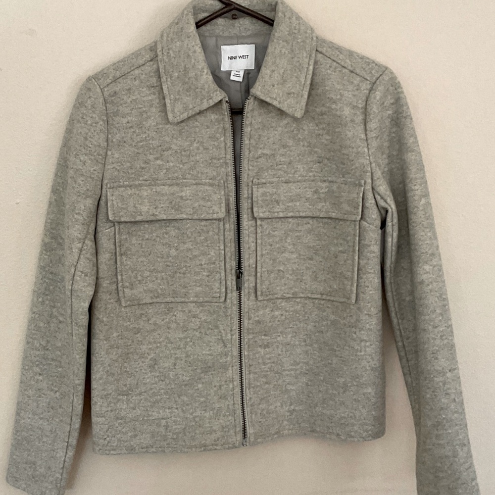 Nine West Light Gray Utility Jacket